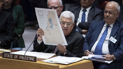 Przywódca Autonomii Palestyskiej, Mahmoud Abbas, zwraca si do Rady Bezpieczestwa ONZ w sprawie szczegóów bliskowschodniego planu pokojowego przedstawionego przez Stany Zjednoczone 11 lutego 2020 roku. Zdjcie: Eskinder Debebe/U.N. Photo.