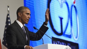 Prezydent Barack Obama koczy konferencj prasow po szczycie G20 w Anatolii, w poniedziaek 16 listopada 2015. (AP/Susan Walsh)