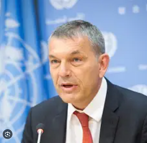 Philippe Lazarini, pochodzcy z Szwajcarii komisarz agencji ONZ UNRWA