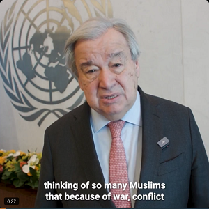 Wspóczujcy Sekretarz Generalny ONZ Antonio Guterres. (Zdjcie: zrzut z ekranu)