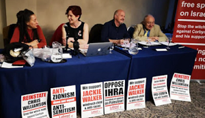 Byy burmistrz Londynu Ken Livingstone (po prawej) „zrezygnowa” z czonkostwa w Partii Pracy. Bya wiceprzewodniczca Momentum Jackie Walker (po lewej) zostaa wyrzucona. Oboje s znani z bardzo „kontrowersyjnych” wypowiedzi dotyczcych ydów i Holokaustu.
