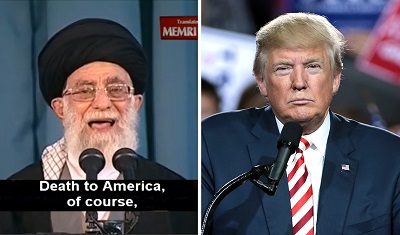 Radosne oczekiwanie na porak polityki prezydenta Trumpa wobec Iranu oznacza wzywanie do wzmocnienia i omielenia teokratycznego reimu, który nieustannie wykrzykuje groby „mier Ameryce” – przypuszczalnie bombami atomowymi, jeli bdzie mia t moliwo, któr pracowicie zdobywa. (Zdjcia: Ajatollah Chamenei - MEMRI; prezydent Trump - Gage Skidmore/Flickr)