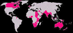 Imperium brytyjskie w 1921 roku. Warto zwróci uwag jak mandaty Palestyny i Mezopotamii sytuuj si w stosunku do najkrótszych dróg ldowych  i morskich czcych Wielk Brytani z Indiami