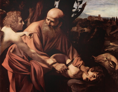 Ofiarowanie Izaaka (Caravaggio 1603, ródo wikipedia)
