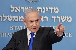 Premier Izraela Benjamin Netanjahu przemawia podczas konferencji prasowej w Jerozolimie, 31 marca 2024. Zdjcie: Marc Israel Sellem/POOL.