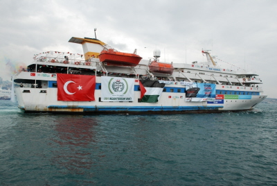 Statek turecki Mavi Marmara, który bra udzia w próbie przeamania izraelskiej blokady morskiej Gazy w  2010 r. przez “Flotyll do Gazy”.  (Zdjcie: \