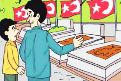 Turecki Zarzd Gówny ds. Religijnych (Diyanet), najwysza oficjalna wadza religijna w kraju, wydaa niedawno komiks dla dzieci narodu, mówic im, jak cudownie jest zosta islamskim mczennikiem.<br /> 
