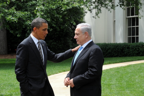 Premier Izraela Netanjahu spotyka prezydenta Obam w Biaym Domu, 20 maj 2011 r. (Zdjcie: Israel PM office)