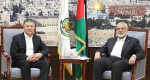 Chiski dyplomata Wang Kejian spotka si 17 marca w Katarze z przywódc politycznym Hamasu Ismailem Hanij (ródo: Biuro Mediów Hamasu).