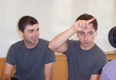 Larry Page i Sergey Brin, zaoyciele Google Inc. wrzesie 2003