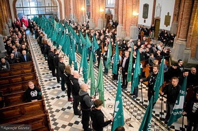 Z okazji Marszu ONR odbya sie msza wita w biaostockiej katedrze. (2016)