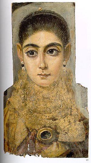 Portret Koptyjki na sarkofagu, 3 wiek naszej ery, Louvre.